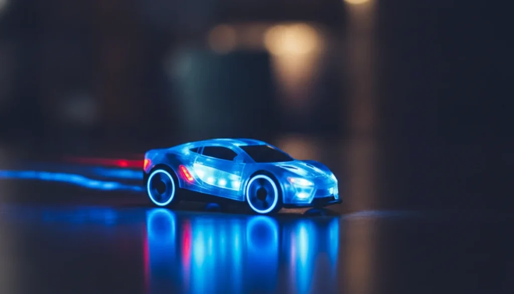 Električni Avtomobilček 45mm LED Moder - Eigraca.si Spletna Trgovina