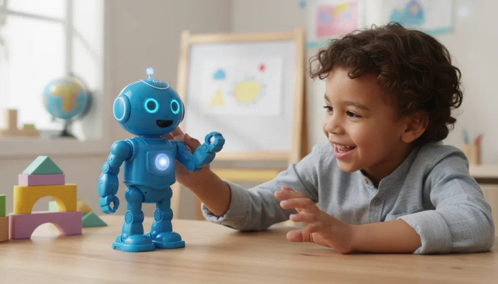 Interaktivni Govoreči Robot LED VOICE Moder - Eigraca.si Spletna Trgovina