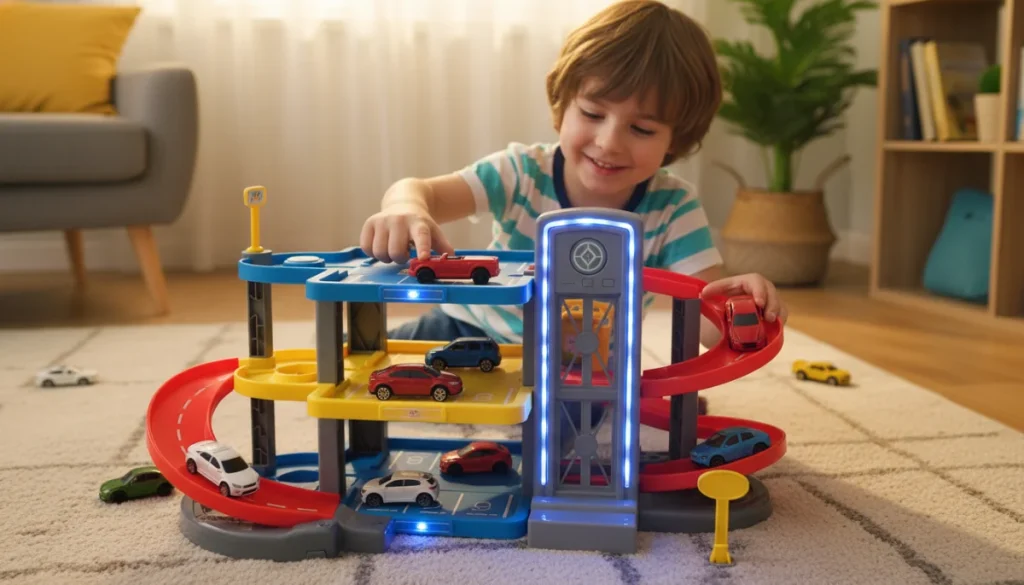 Parkirna Garaža 4 Etaže + Električno Dvigalo LED Zvok 67cm - Eigraca.si Spletna Trgovina