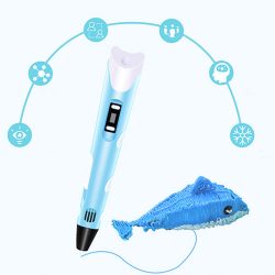 3D pisalo 5V tiskalnik kit 300m PLA filamentov USB moder 20 Moder 3D svinčnik s priloženimi barvnimi PLA filamenti in USB kablom